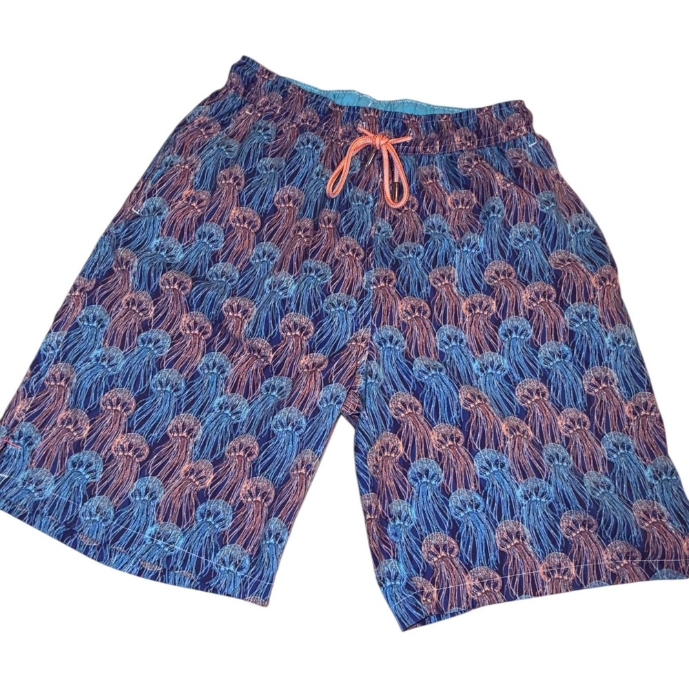 Peter Millar Seaside Swim Trunks Mens Small Jellyfish Lined Drawstring Shorts
